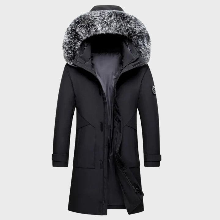 DAVID - MANTEAU D'HIVER PREMIUM POUR HOMMES AVEC COL EN FOURRURE