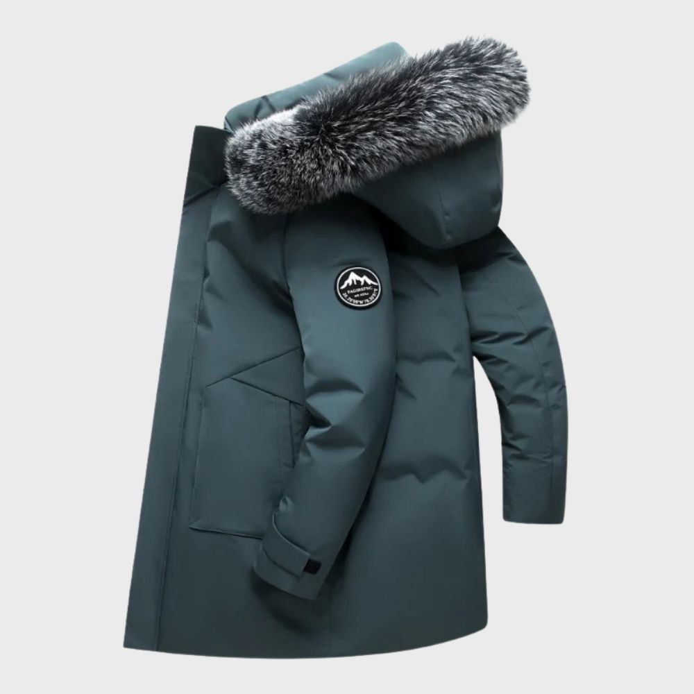 DAVID - MANTEAU D'HIVER PREMIUM POUR HOMMES AVEC COL EN FOURRURE