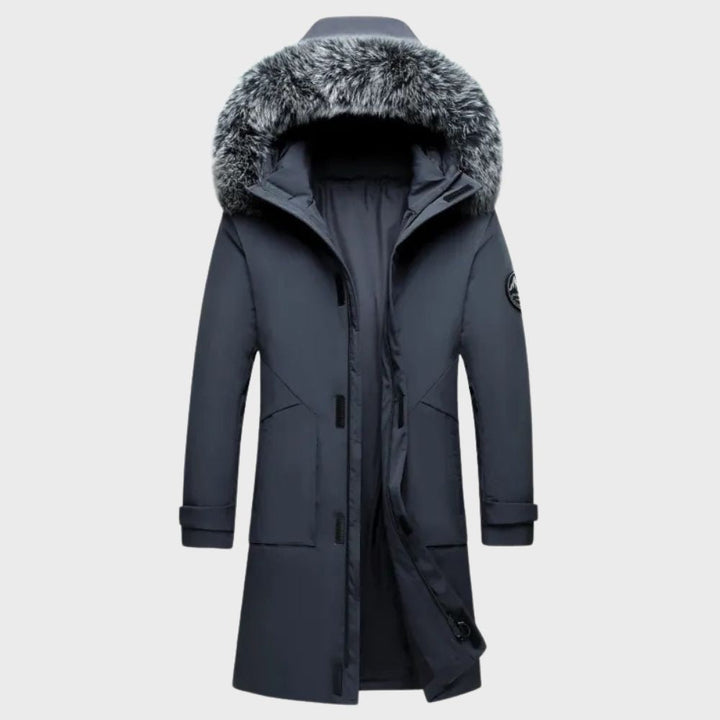 DAVID - MANTEAU D'HIVER PREMIUM POUR HOMMES AVEC COL EN FOURRURE